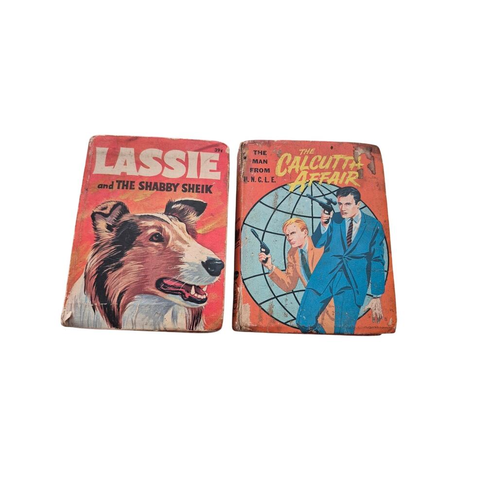 Vintage 1960s Book Lot Lassie Shabby Sheik & Man From‎ UNCLE